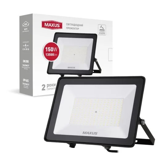 Прожектор світлодіодний MAXUS FL-04 150W 5000K IP65 (1-MFL-04-15050)